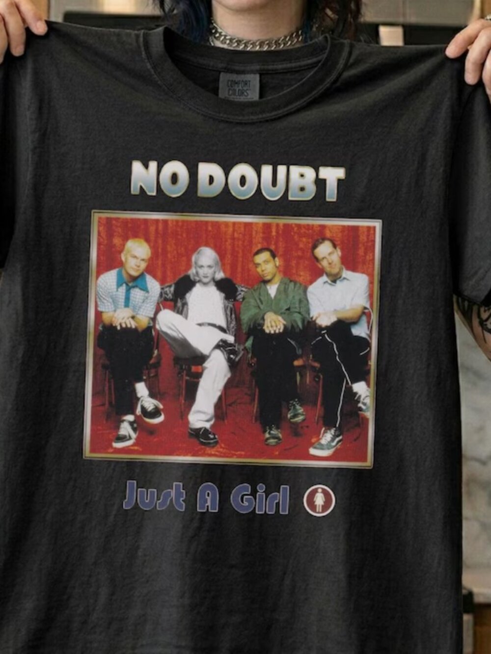 No Doubt Comfort Colors Unisex T-Shirt, Gwen Stefani Just A Girl 90s T Shirt